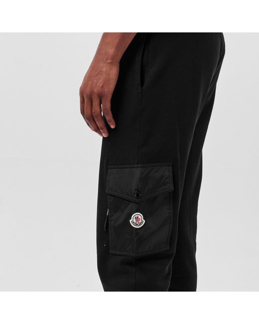 Moncler Black Elastic Waist Casual Pants for men