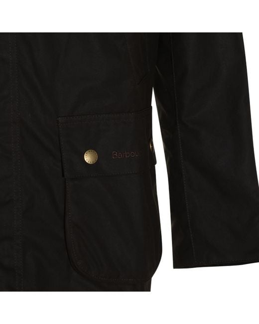 Barbour Black Waxed Cotton Jacket for men