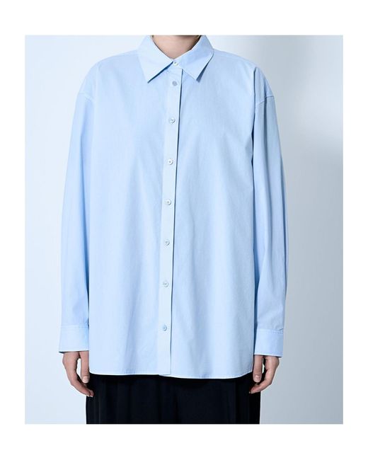 Totême Blue Totême Button-Up Long Sleeved Shirt