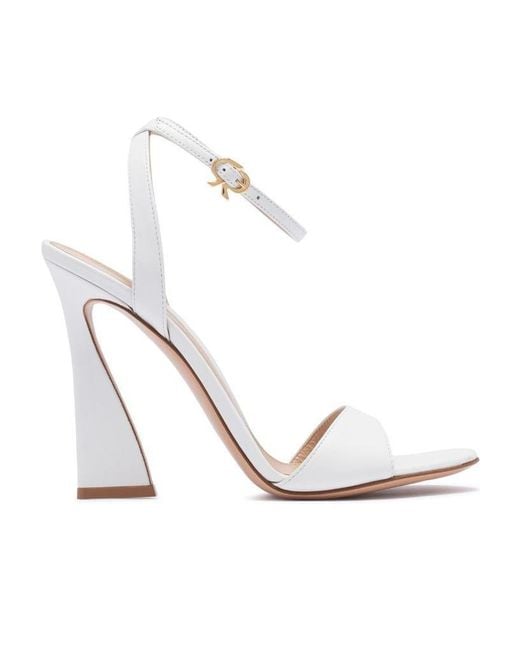 Gianvito Rossi White Leather High-Heeled Sandals