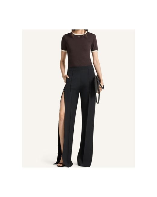 Courreges Brown Courrèges Cut-Out Contrast T-Shirt