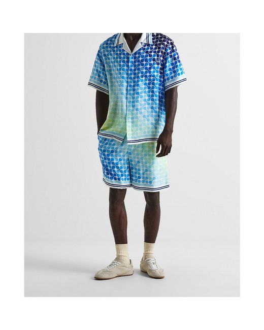 Casablanca Blue Drawstring Athletic Shorts for men
