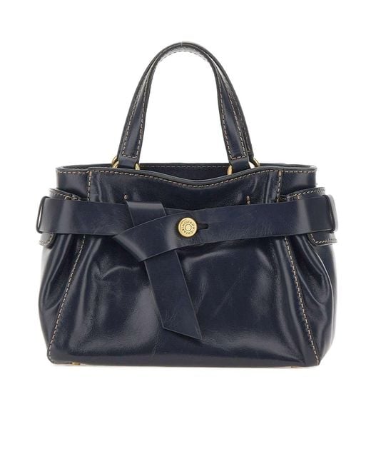 Gianni Chiarini Blue Miranda Knotted-Detail Handbag