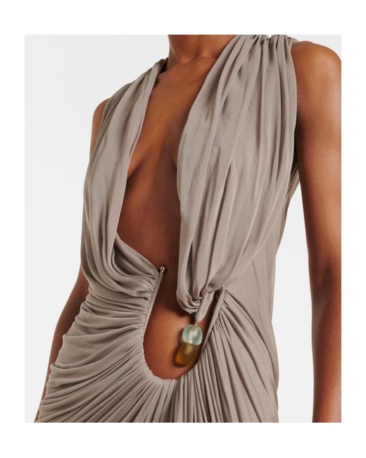 Christopher Esber Brown Draped Knit Dress