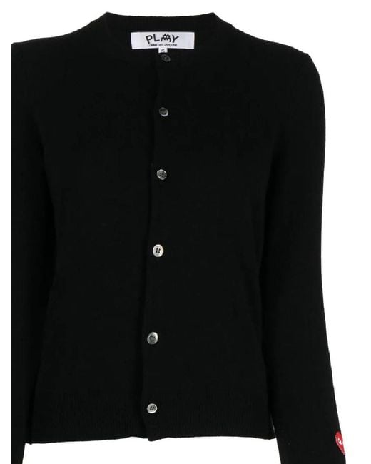 COMME DES GARÇONS PLAY Black X The Artist Invader Pixelated-Appliqué Cardigan