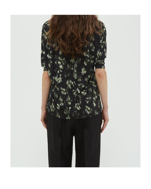 Christian Wijnants Black Thandi High-Neck Floral-Print Top