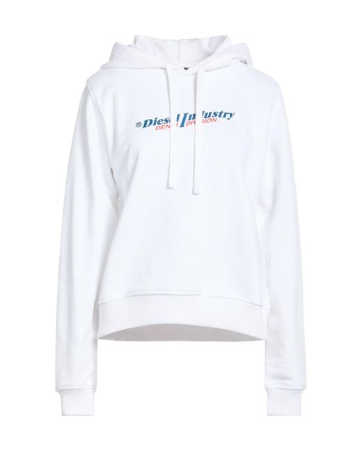 DIESEL White Hooded Track Jacket