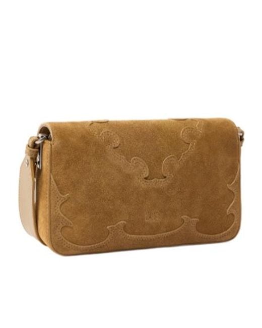 Pinko Brown Love One Mini Shoulder Bag