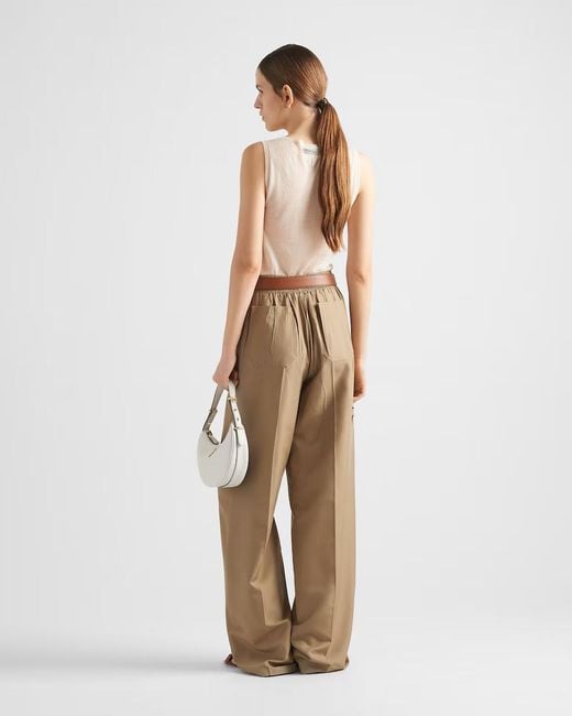 Prada Natural V-Neck Buttoned Tank Top