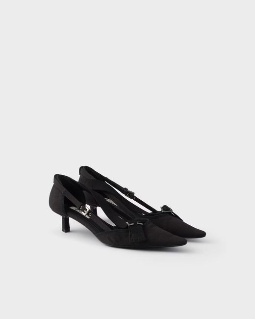 Prada Black Canvas Pumps