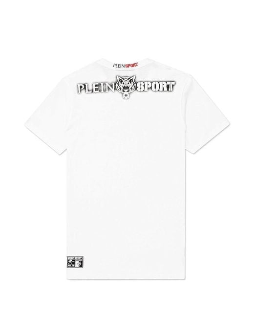 Philipp Plein White T-Shirt With Round Neck And Short Sleeves for men