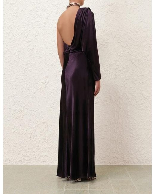 Zimmermann Black Illustration Asymmetric Gown