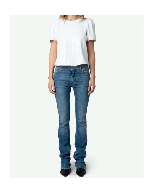 Zadig & Voltaire White Tchao Sequinned T-Shirt