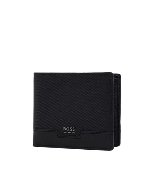 Boss Black Logo-Plaque Wallet for men