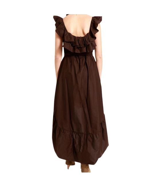 Aniye By Brown Ruffled Dress