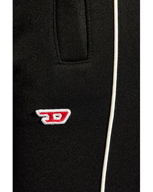 DIESEL Black P-Jam-Piping-D Sweatpants