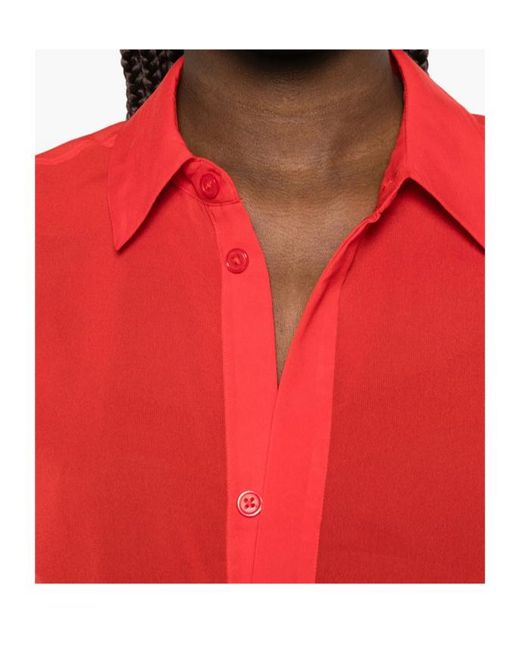 Frankie Shop Red Long Sleeve Shirt