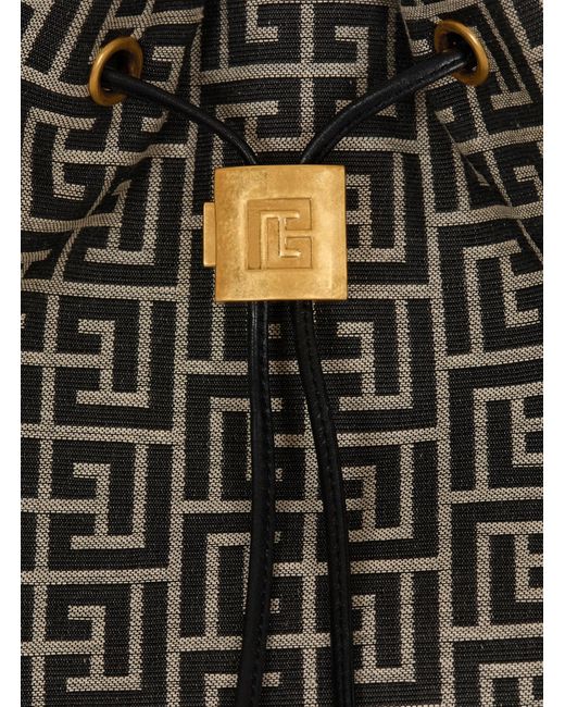 Balmain Black Pulse Monogram Jacquard Backpack