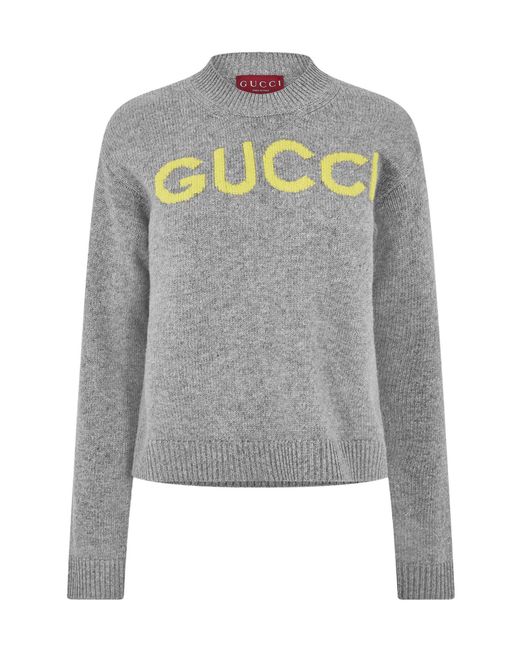 Gucci Gray Simple Knitted Sweater