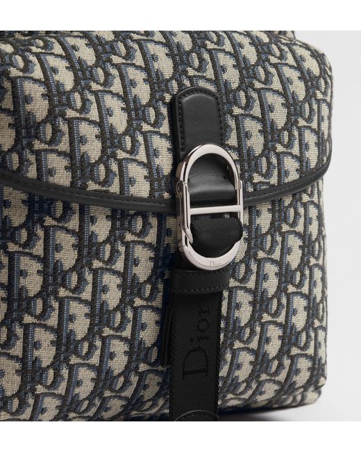 Dior Gray Zippered Backpack for men