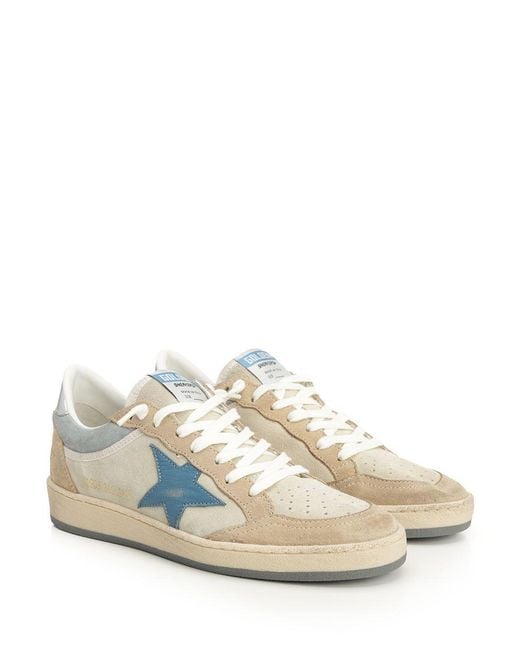 Golden Goose Deluxe Brand White Ballstar Lace-Up Sneakers