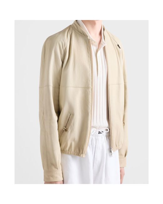 Prada Natural Nappa Leather Jacket for men