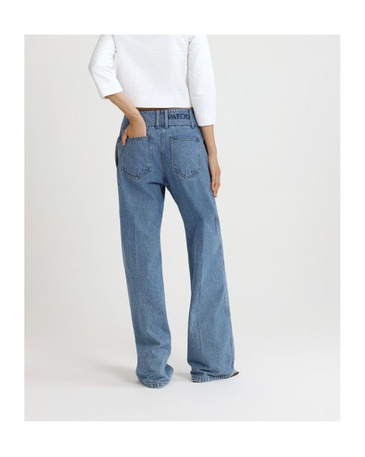 Patou Blue Wide-Leg Jeans