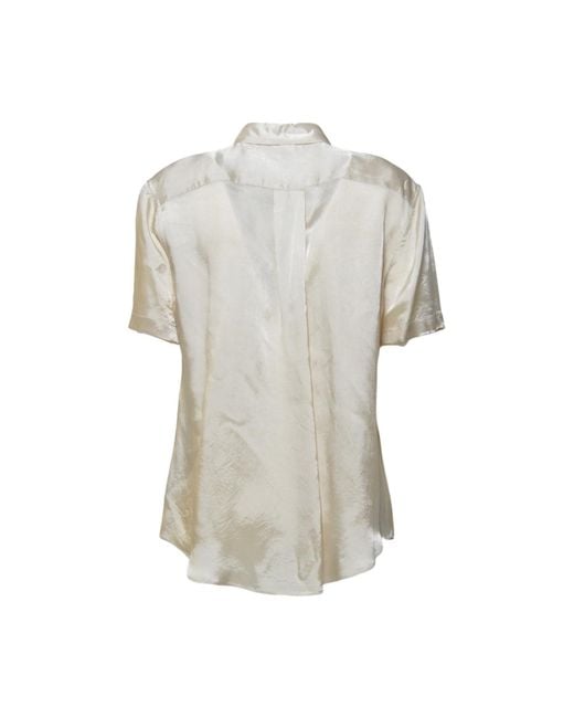 Aspesi White Ruffle Front Blouse