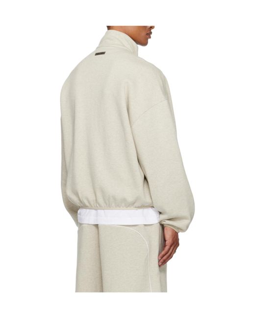 Fear Of God White Logo Zip-Up Track Jacket for men