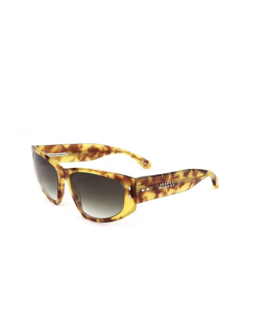 Isabel Marant Metallic Geometric Frame Sunglasses