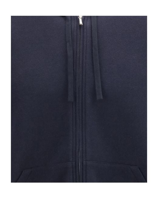Loro Piana Blue Hooded Zip Jacket for men