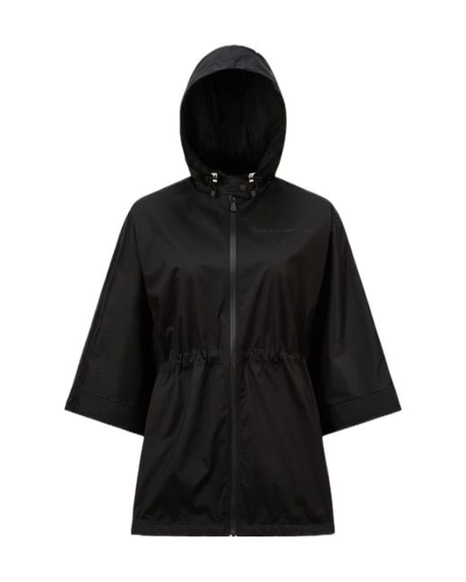 Moncler Black Grenoble Vorassy Packable Hooded Cape