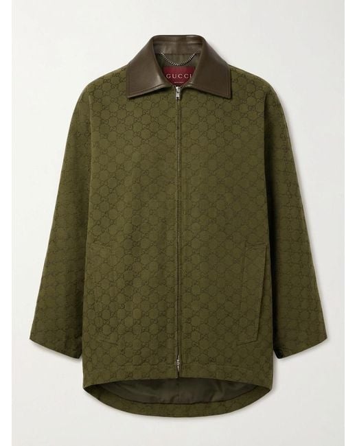 Gucci Green Gg Canvas Jacket