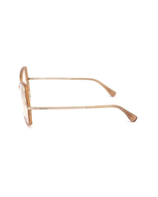Max Mara Metallic Geometric Frame Glasses