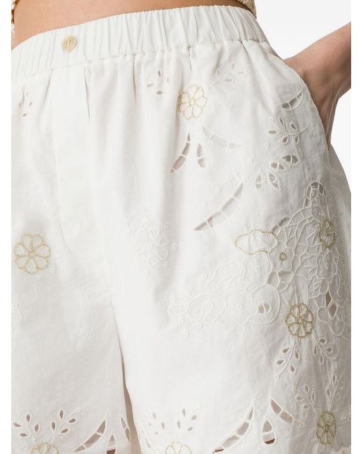 Forte_forte White Wide Leg Shorts
