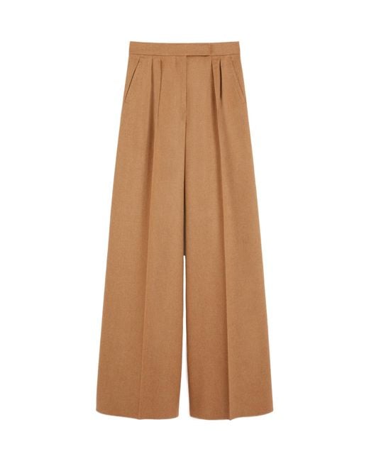 Max Mara Natural Ori Wide-Leg Trousers