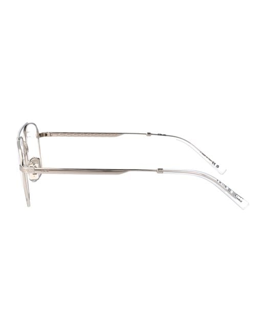 Dior White Full-Rimmed Plano Lenses for men