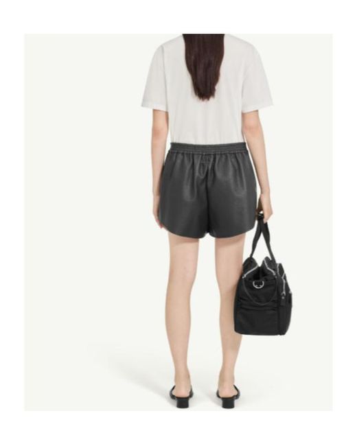 MM6 by Maison Margiela Black Faux Relaxed Fit Shorts