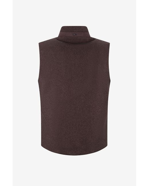Herno Brown Sleeveless Vest for men