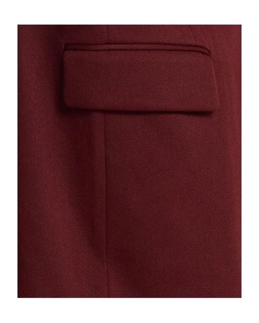 Dries Van Noten Red Baftan Single Breasted Wool Blazer