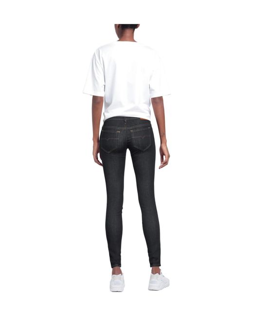 DIESEL Black Straight-Leg Jeans