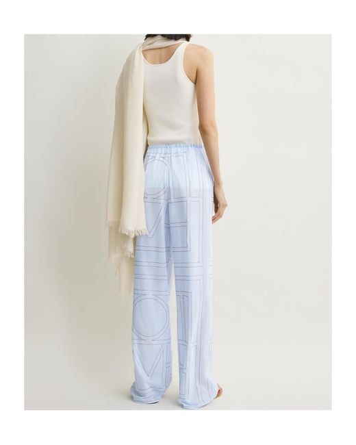 Totême Blue Totême Monogram Pajama Bottoms