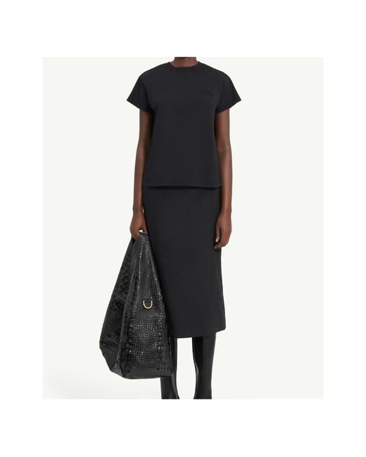 MM6 by Maison Margiela Black Jersey T-Shirt