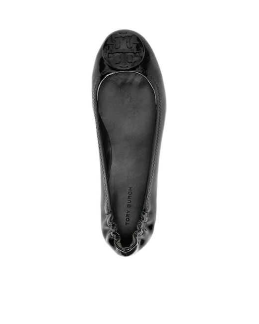 Tory Burch Black Minnie Travel Ballerina Shoes