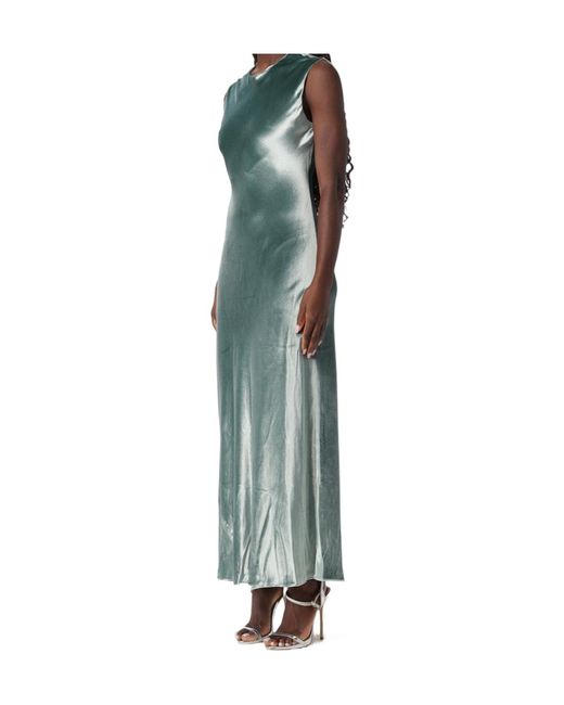 Alberta Ferretti Green Sleeveless Dress