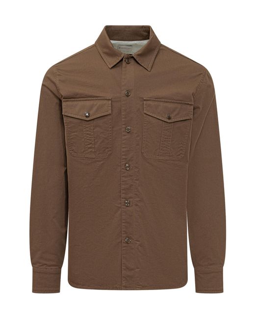 Moncler Brown Button Pockets Jacket for men