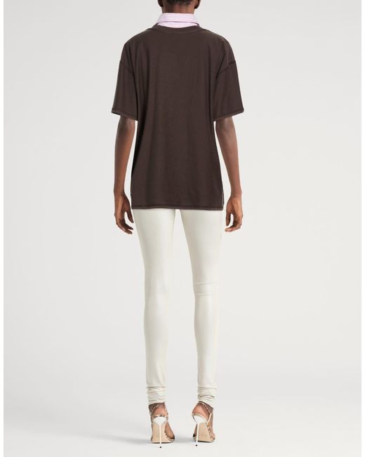 Maison Margiela Brown Color-Block Short-Sleeve Shirt