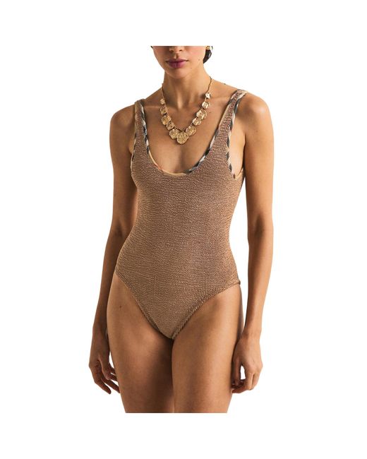 Burberry Brown Simple Swimsuit