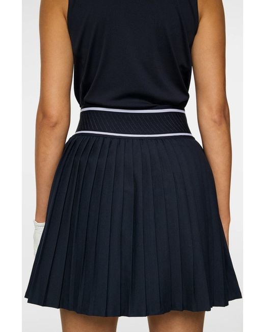 J.Lindeberg Blue Pleated Midi Skirt
