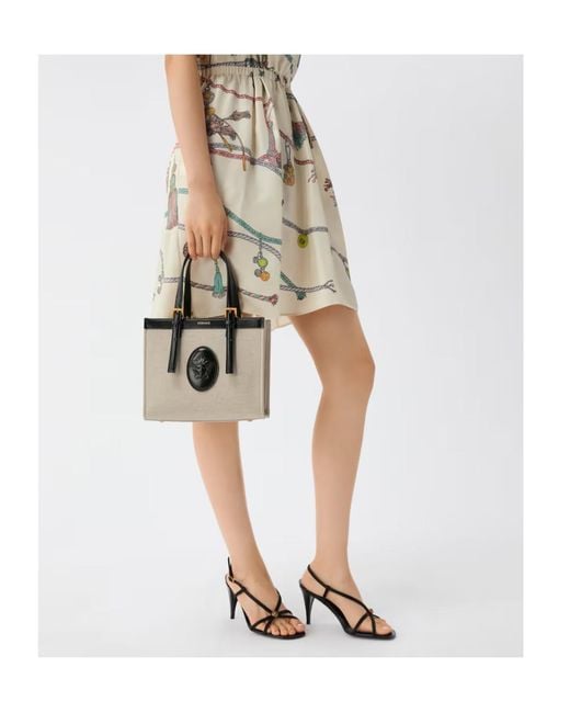 Versace White Riviere Mini Tote Bag